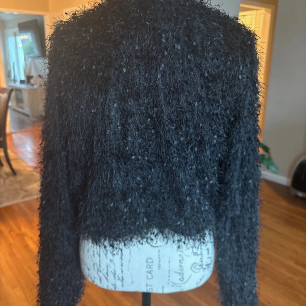 Fun and Fuzzy Black Faux-Fur Jacket - Picture 5 of 5